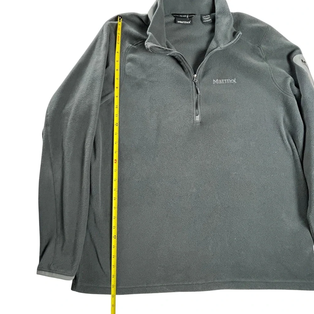 Marmot‎ Polartec Fleece Pullover Gray Quarter Zip Relaxed Outdoor XXL